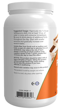 NOW Foods Supplements, Whole Psyllium Husks, Non-GMO Project Verified, Soluble Fiber, 24-Ounce