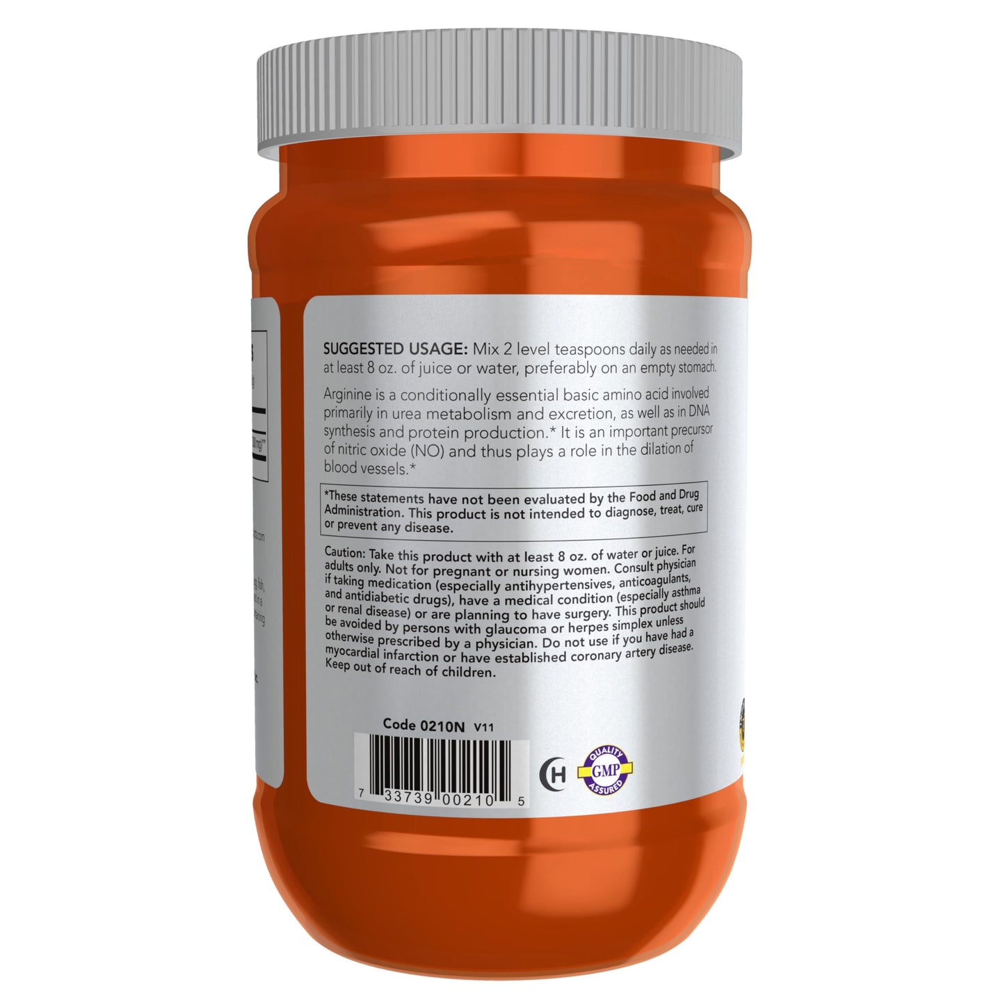 NOW Sports Nutrition, L-Arginine Powder, Nitric Oxide Precursor, Amino Acids, 1-Pound