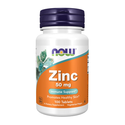 NOW Foods Zinc Gluconate, 100 Tablets / 50mg