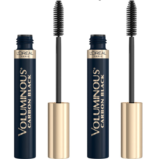 L’Oreal Paris Original Voluminous Mascara, Building Mascara Volume and Length Formula, Washable, Carbon Black, 0.26 Fl Oz., 2 Count