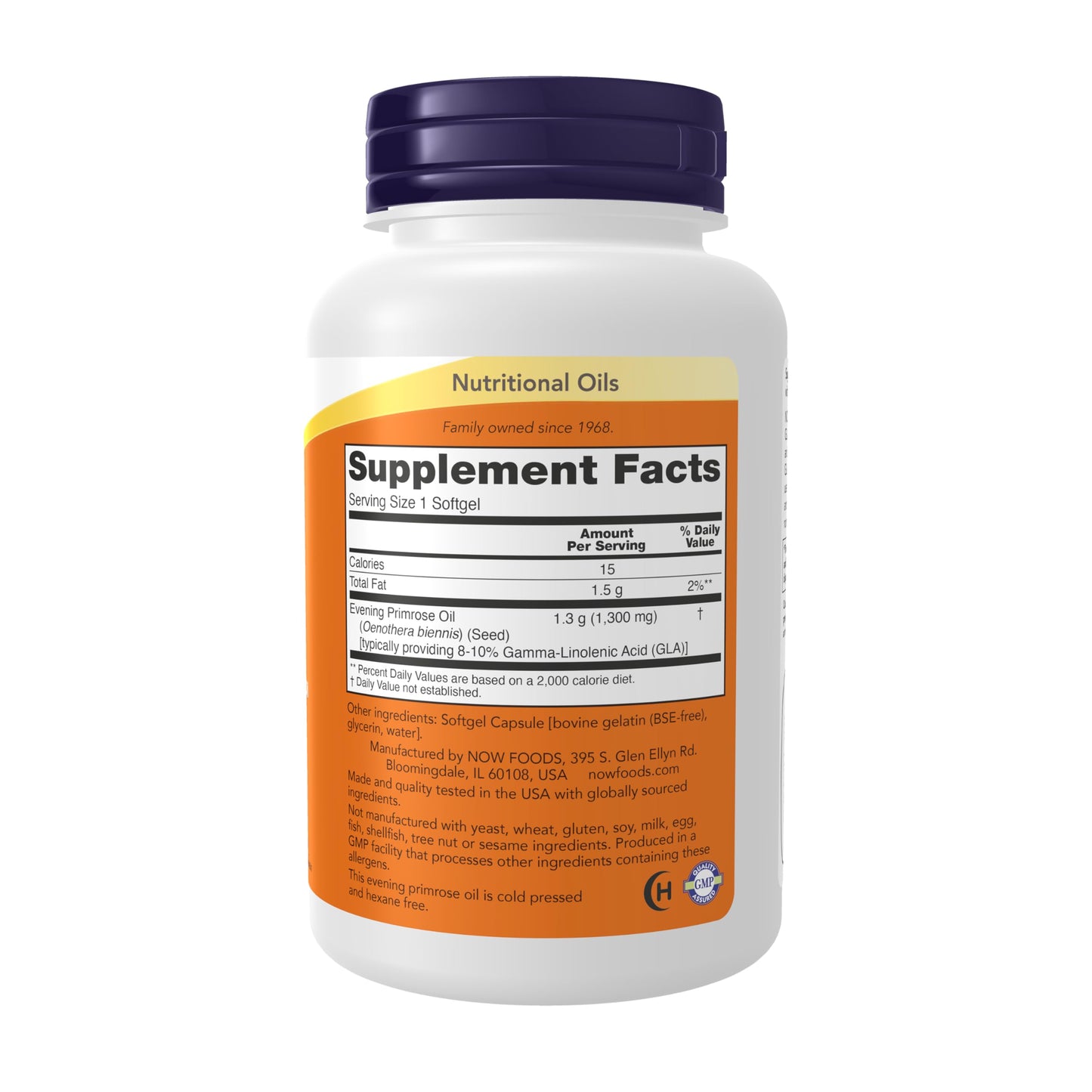 NOW Supplements, Super Primrose 1300 mg with Naturally Occurring GLA (Gamma-Linolenic Acid), 60 Softgels