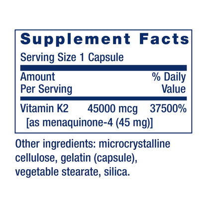 Life Extension Mega Vitamin K2, 45 mg, 30 Capsules