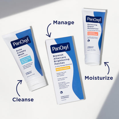 PanOxyl Blemish Brightening Patches: Dermatologist-Recommended, Help Fade Post-Acne Dark Spots and Reduce Redness, Large Clear Patches Cover a Bigger Area, Vegan and Latex-Free, 16ct