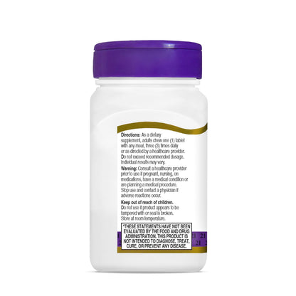 21st Century Papaya Enzyme Chewables for Digestion, Tropical, 100 Count
