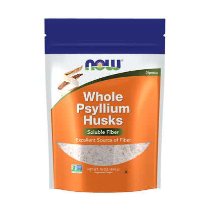 NOW Foods Supplements, Whole Psyllium Husks, Non-GMO Project Verified, Soluble Fiber, 16-Ounce