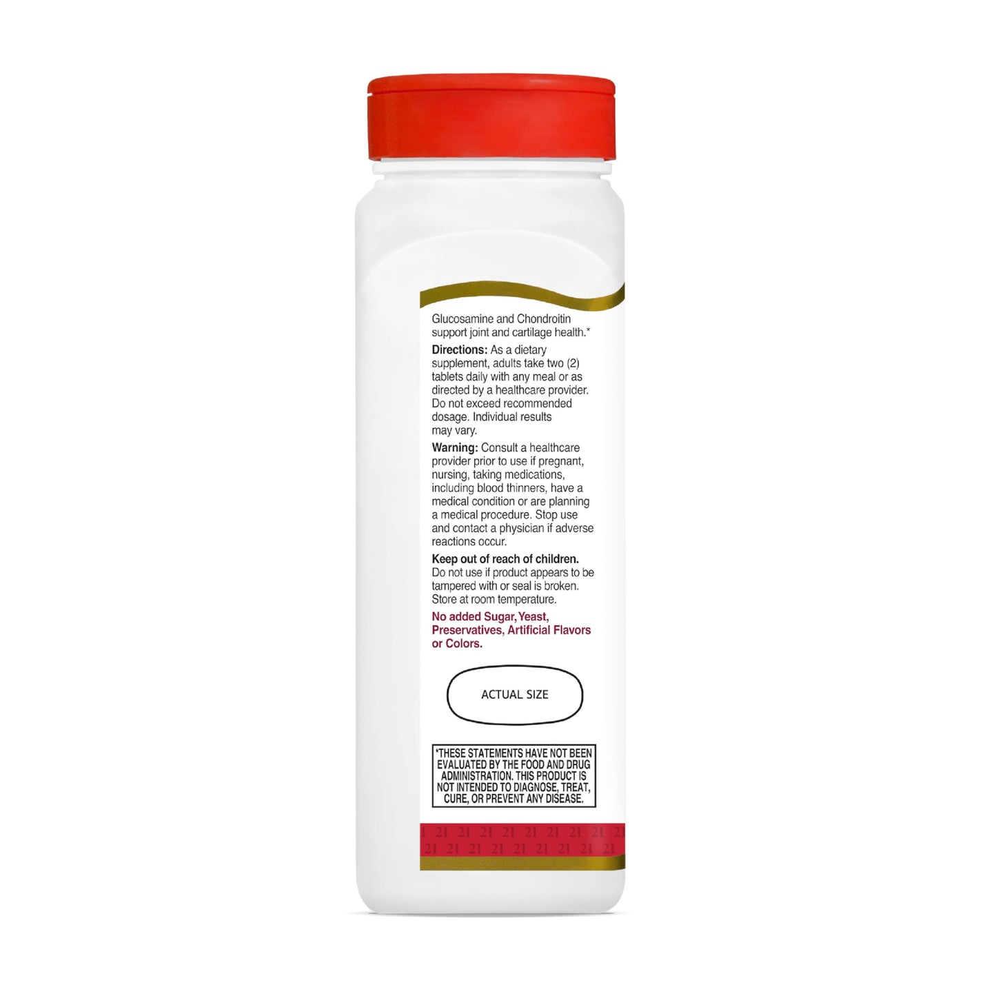 21st Century Glucosamine Chondroitin Triple Strength 750mg/600mg, 150ct