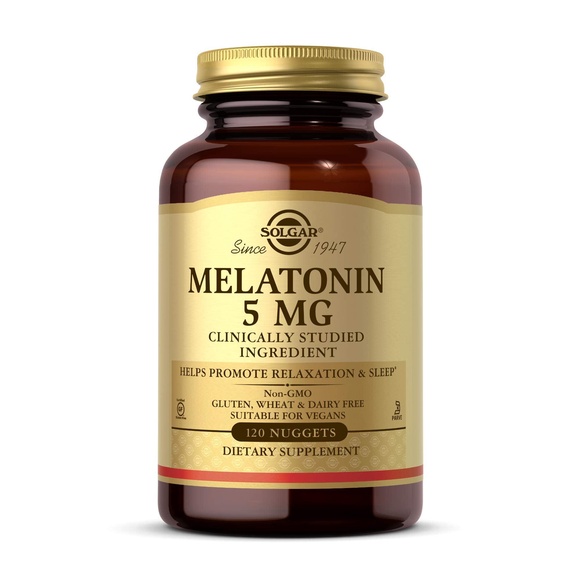 Solgar Melatonin 5 mg, 120 Nuggets - Helps Promote Relaxation & Rest