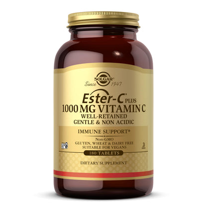 Solgar Ester-C Plus 1000 mg Vitamin C (Ascorbate Ester), 60 Capsules