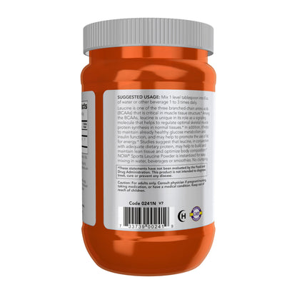 NOW Foods Sports Nutrition, L-Leucine Powder, Builds Lean Tissue*, Amino Acids, 9-Ounce