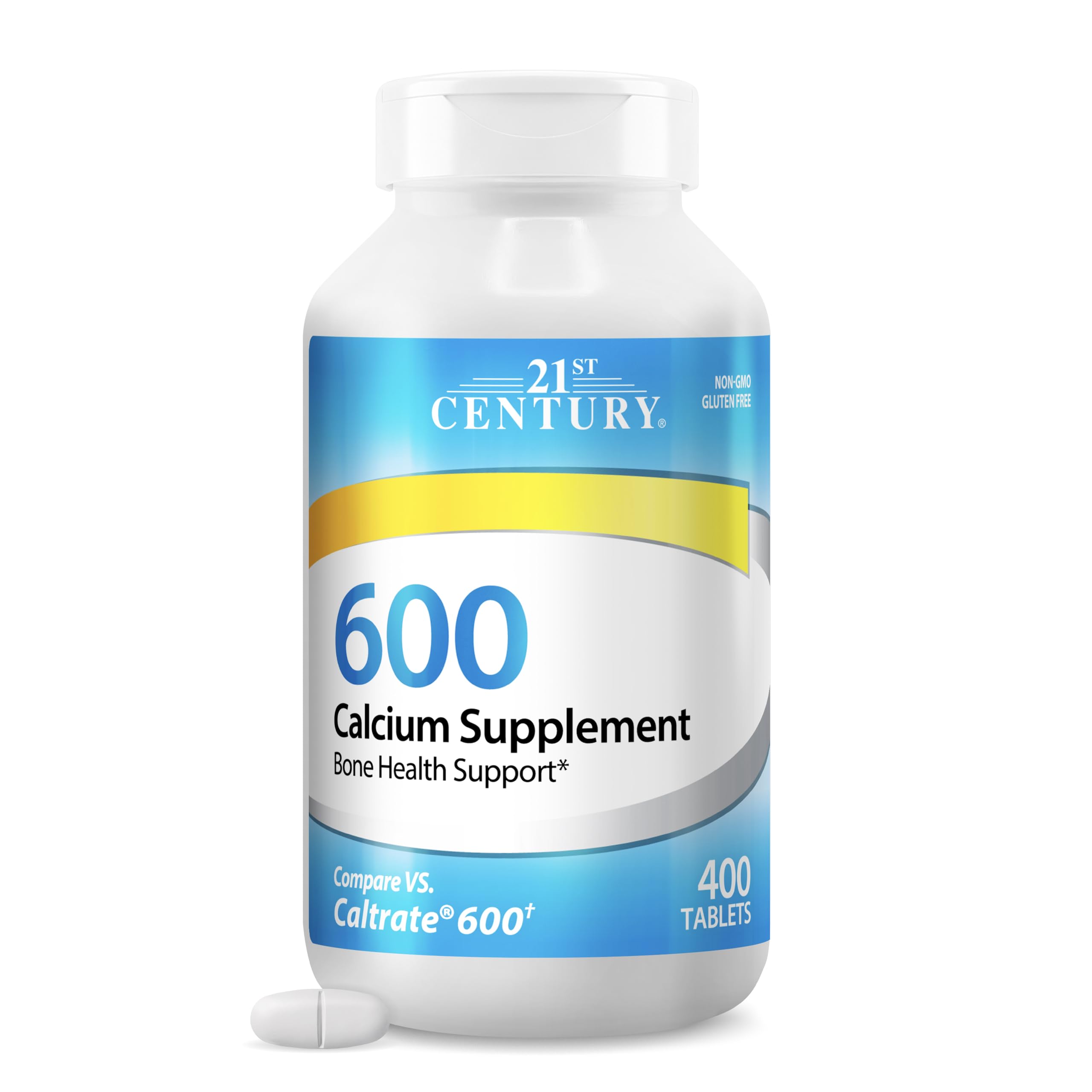 21st Century Calcium 600mg Tablets, Bone Strength Support, 400 Count