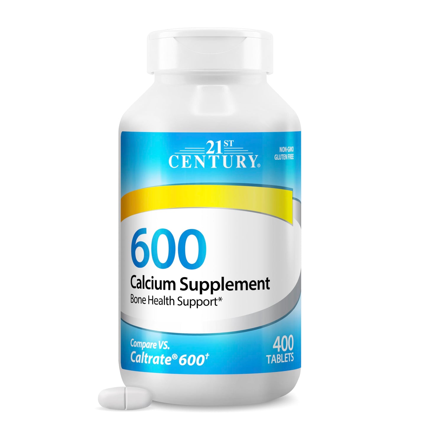 21st Century Calcium 600mg Tablets, Bone Strength Support, 400 Count