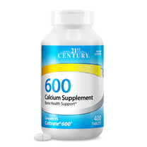 21st Century Calcium 600mg Tablets, Bone Strength Support, 400 Count