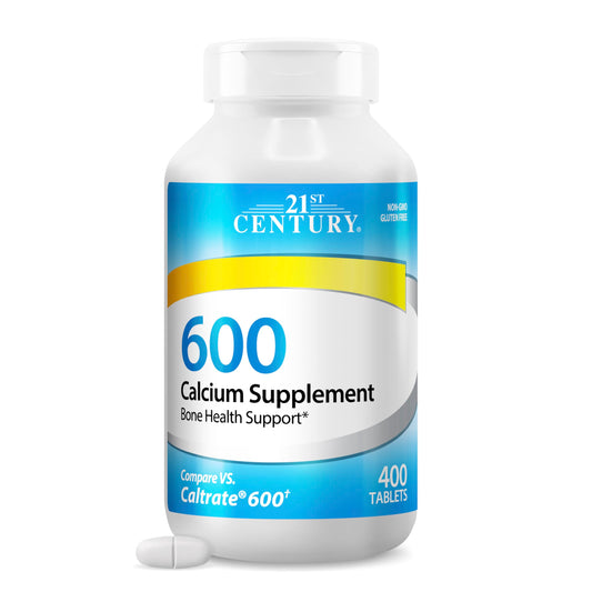 21st Century Calcium 600mg Tablets, Bone Strength Support, 400 Count