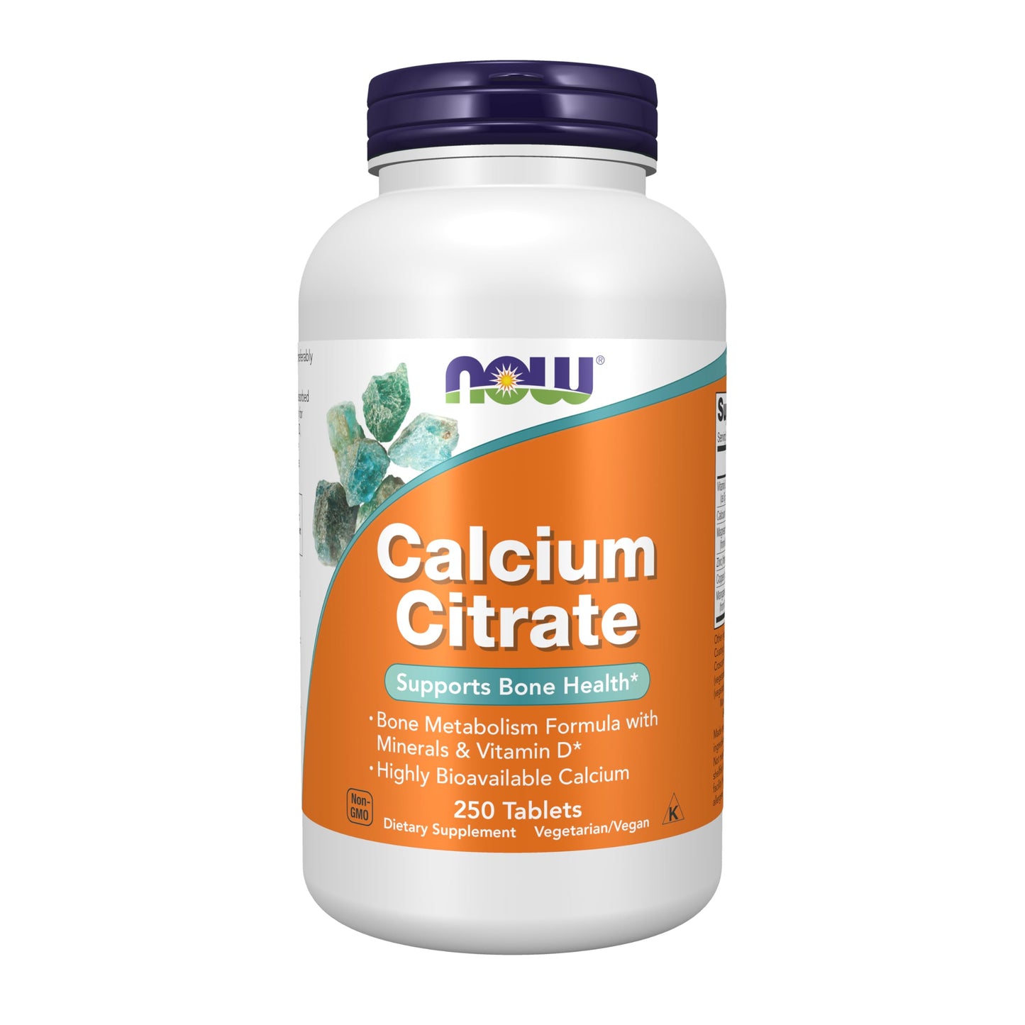 NOW Foods Supplements, Calcium Citrate with Vitamin D, Magnesium, Zinc, Copper, and Manganese, 250 Tablets