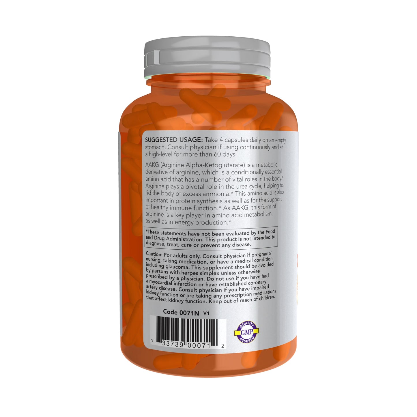Now Sports, AAKG 2200, Arginine, Energy Production*, 180 Veg Caps