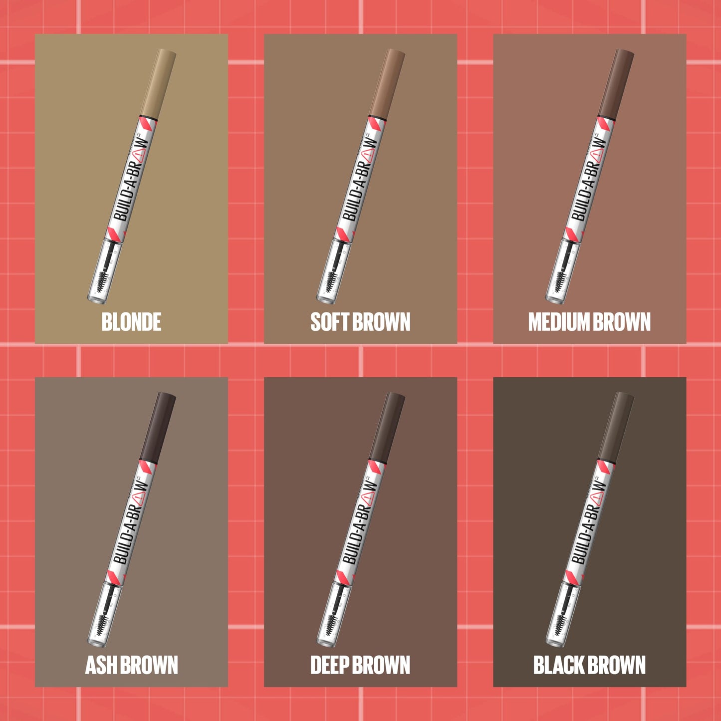 Maybelline Build-A-Brow 2-in-1 Brow Pen and Sealing Eyebrow Gel, Eyebrow Makeup for Real-Looking, Fuller Brows, Ash Brown, 1 Count