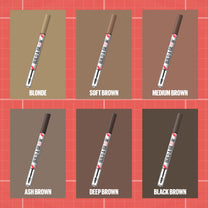 Maybelline Build-A-Brow 2-in-1 Brow Pen and Sealing Eyebrow Gel, Eyebrow Makeup for Real-Looking, Fuller Brows, Ash Brown, 1 Count