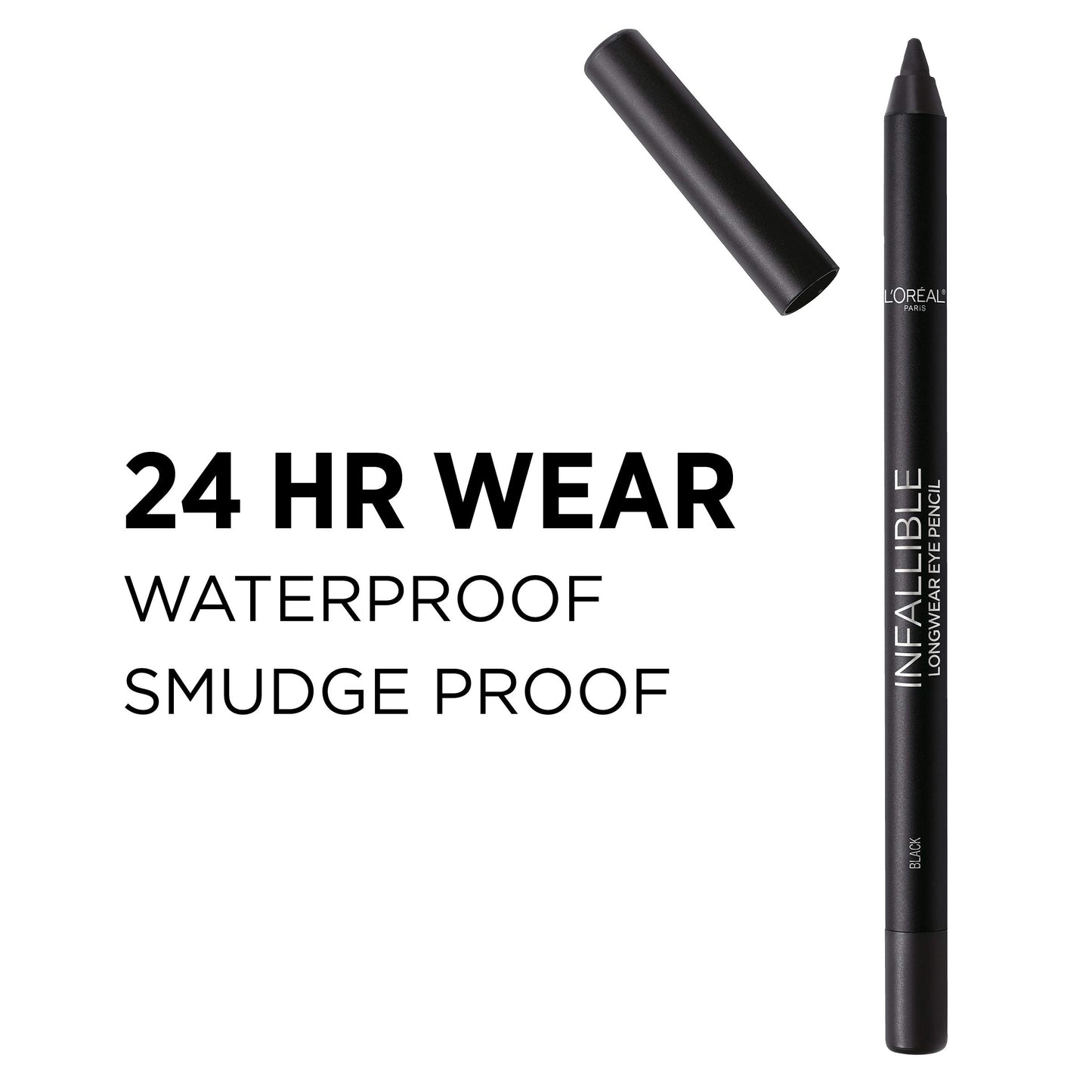 L'Oreal Paris Makeup Infallible Pro-Last Pencil Eyeliner, Waterproof and Smudge-Resistant, Glides on Easily to Create any Look, Ivy, 0.042 oz.