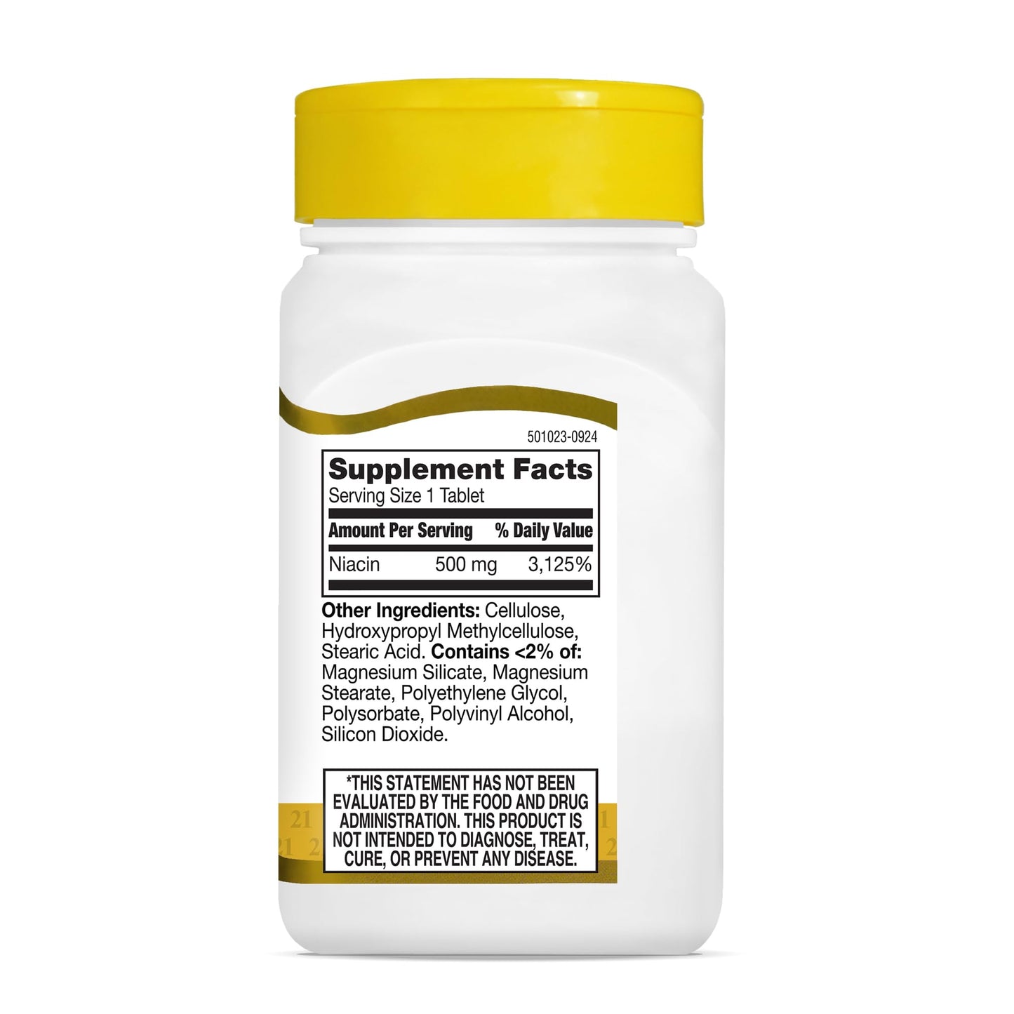 21st Century Niacin 500mg Prolonged Release Tablets, Vitamin B3, 100ct