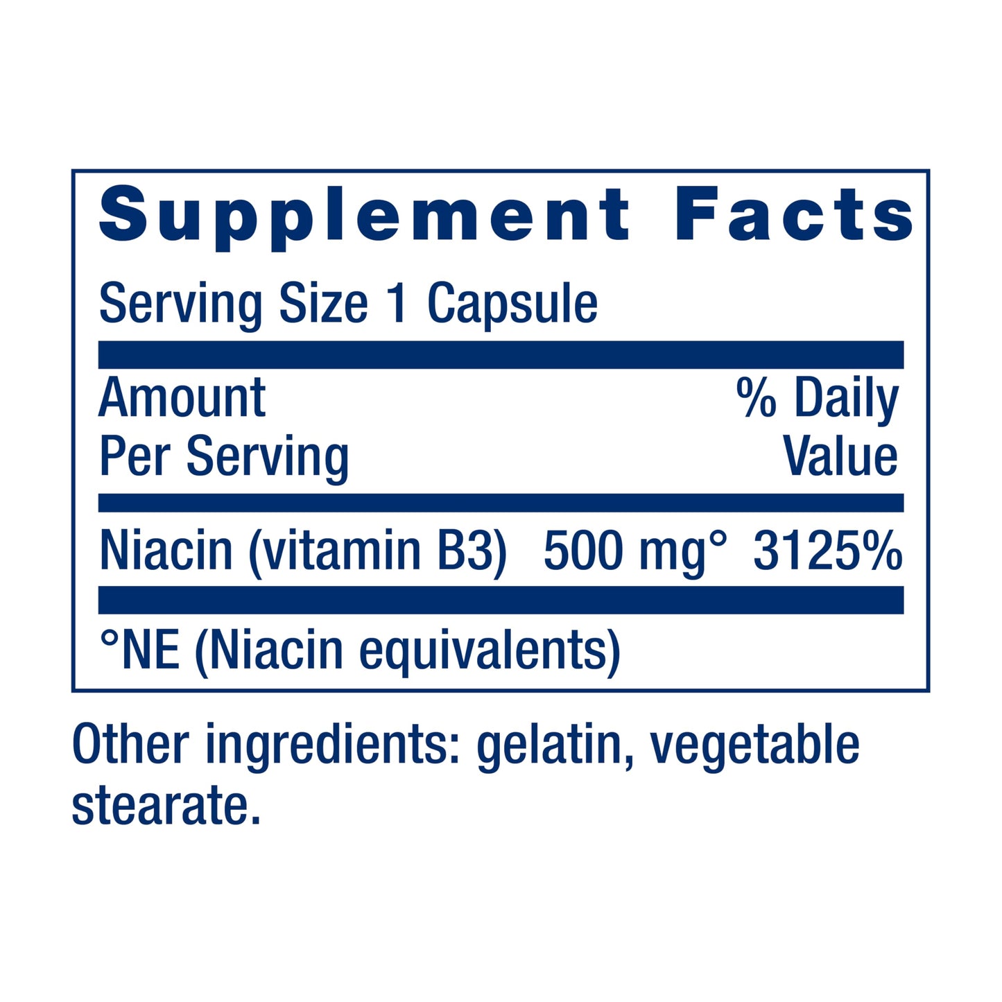 Life Extension Vitamin B3 Niacin, Heart Health, Cholesterol & Energy Support, Gluten-Free, Non-GMO, 100 Capsules