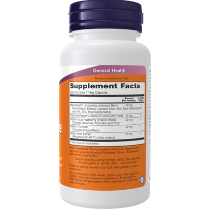 Now Supplements, Eye Moisturize with MaquiBright®, Ocular Health*, Promotes Healthy Tear Production*, Defense Against Normal Eyestrain*, 60 Veg Capsules