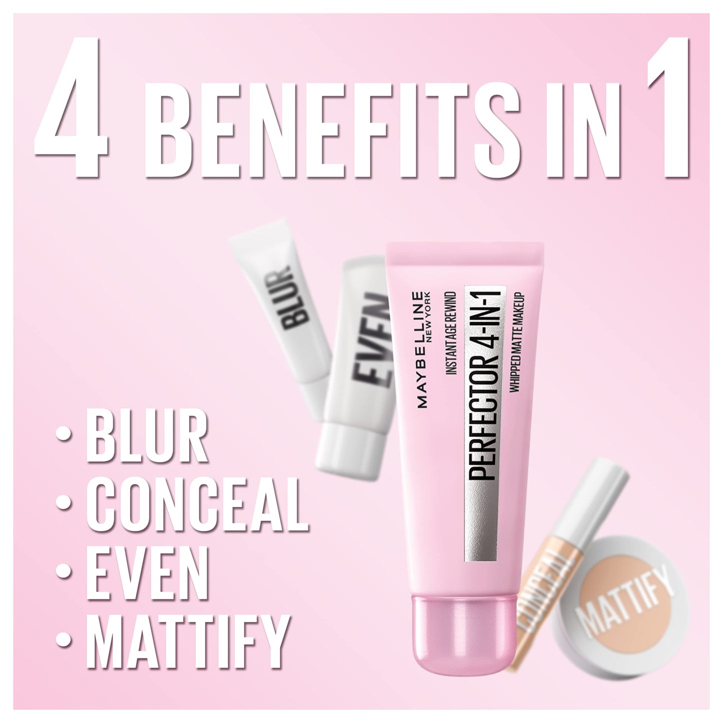 Maybelline Instant Age Rewind Instant Perfector 4-In-1 Matte Makeup, 04 Medium/Deep, 1 Count