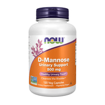 NOW Foods Supplements, D-Mannose 500 mg, Non-GMO Project Verified, Healthy Urinary Tract*, 120 Veg Capsules