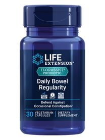 Life Extension FLORASSIST Daily Bowel Regularity – Bifidobacterium lactis HN019 – Clinically Studied Probiotic for Occasional Constipation – Gluten-Free, Non-GMO – 30 Vegetarian Capsules