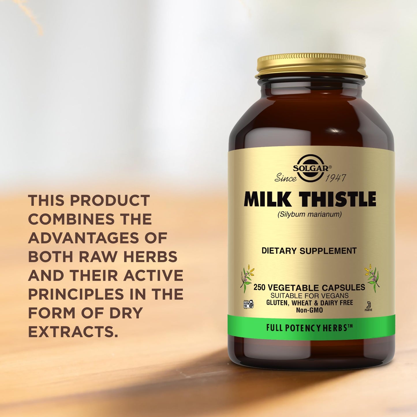 Solgar - Milk Thistle (Silybum Marianum, 100 mg, 250 veggie caps