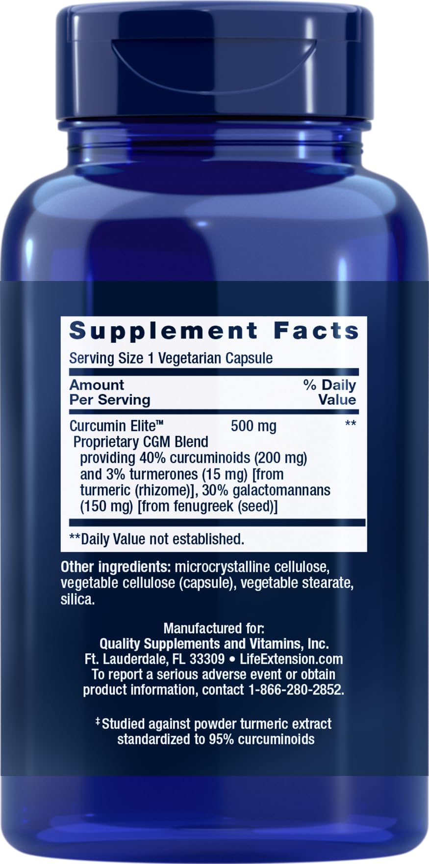 Life Extension Curcumin Elite Turmeric Extract, 90 Caps (Pack of 2)