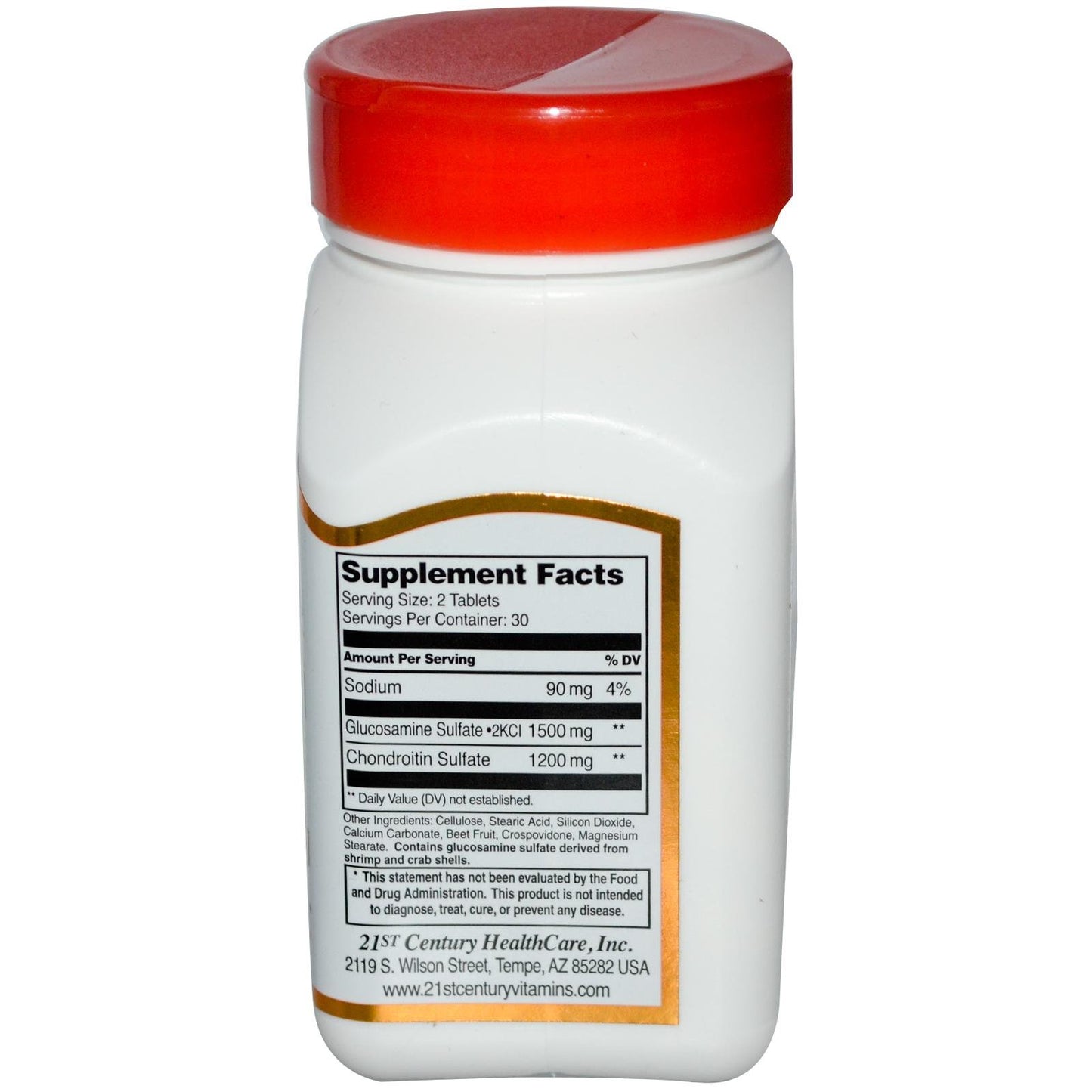 21st Century Glucosamine Chondroitin Triple Strength 750mg/600mg, 60 Count