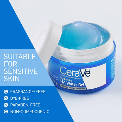CeraVe Hydrating Hyaluronic Acid Water Gel Moisturizer for Face, 1.7oz