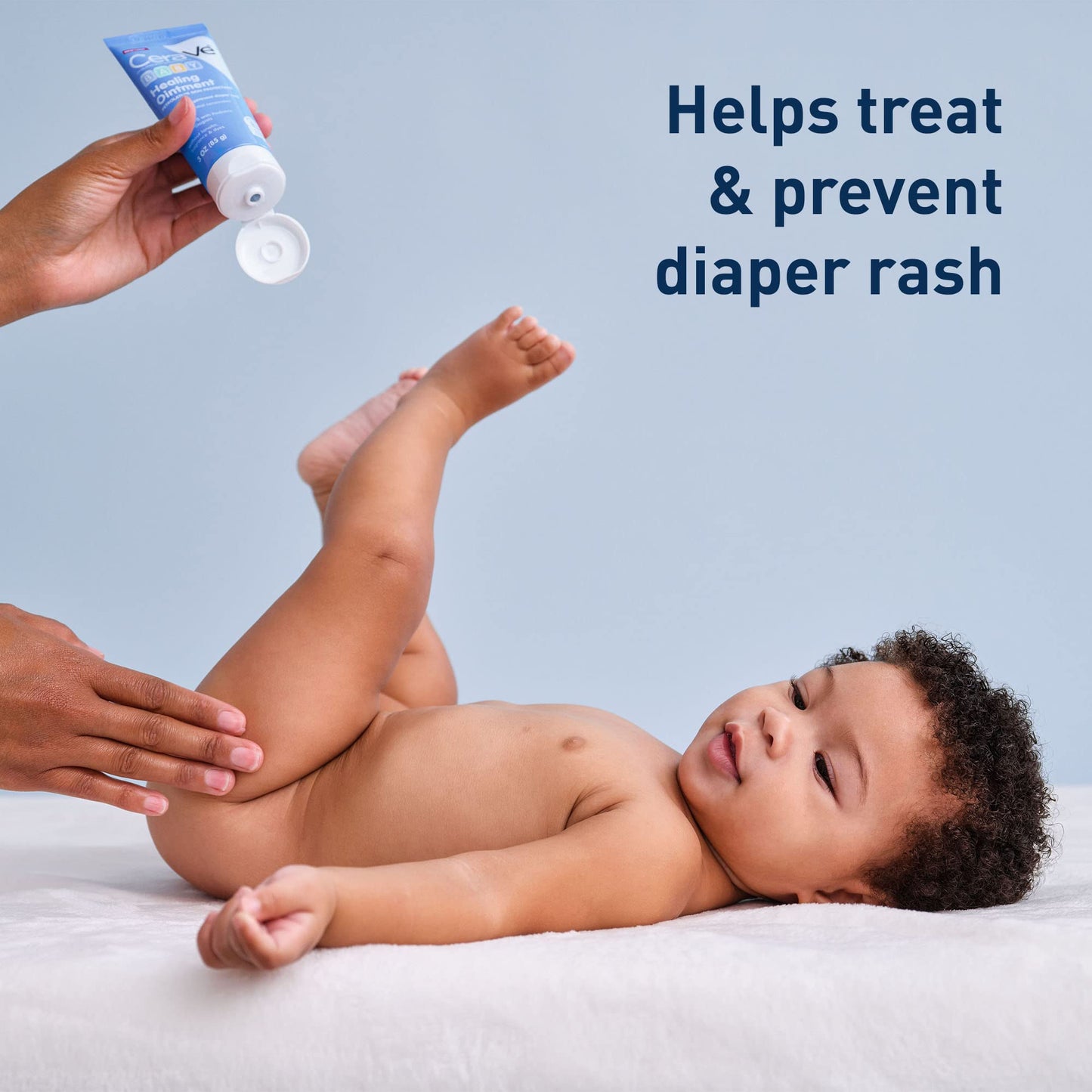 CeraVe Baby Wash & Shampoo | 2-in-1 Tear-Free Baby Wash & Sulfate Free | 8 Ounce & Diaper Rash Cream | Baby Healing Ointment for Extra Dry, 3 Ounce