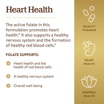 Solgar Folate 1000 mcg, 120 Tablets - 1000 mcg Bio-Active Metafolin
