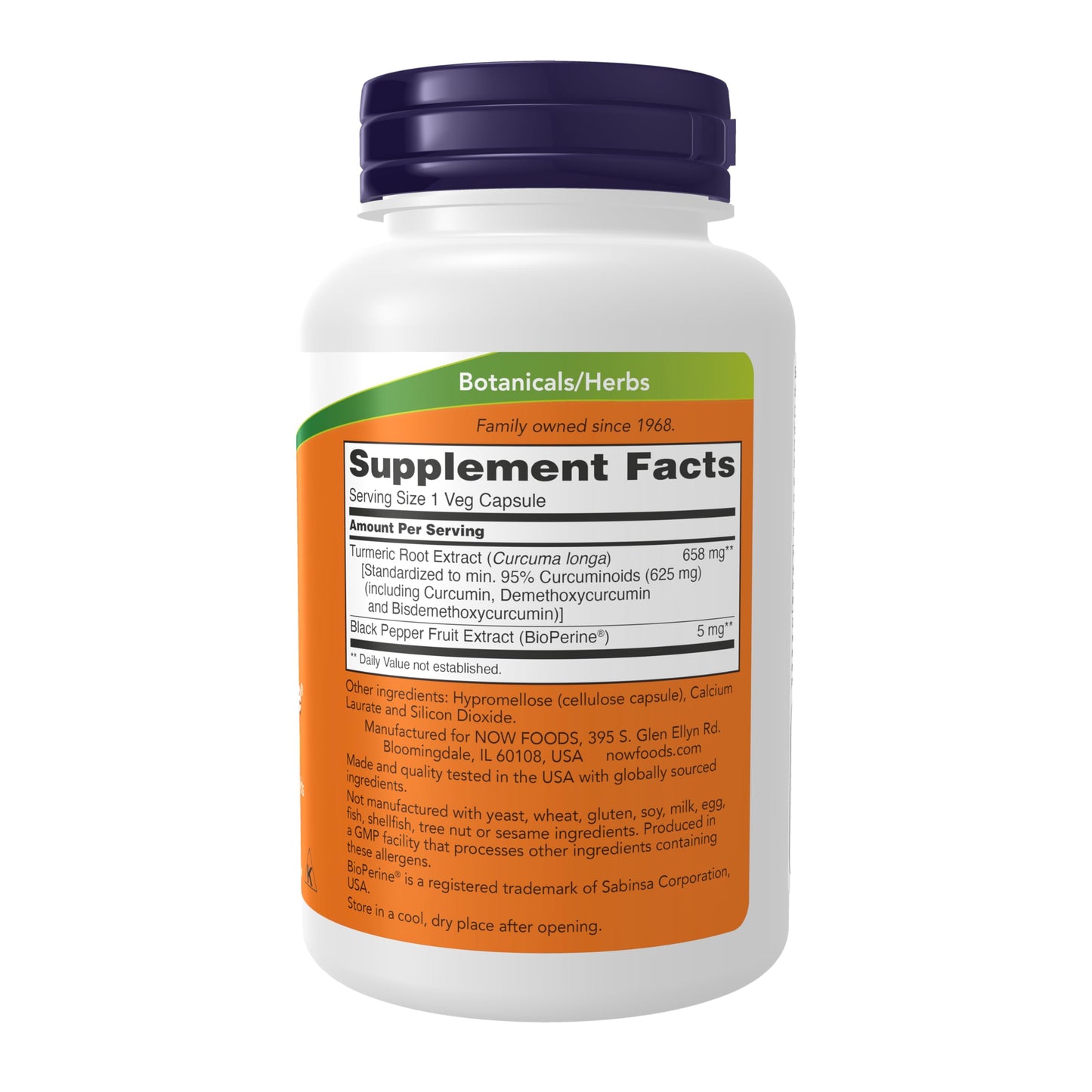 Now Supplements, Turmeric Curcumin with BioPerine, 90 Veg Caps