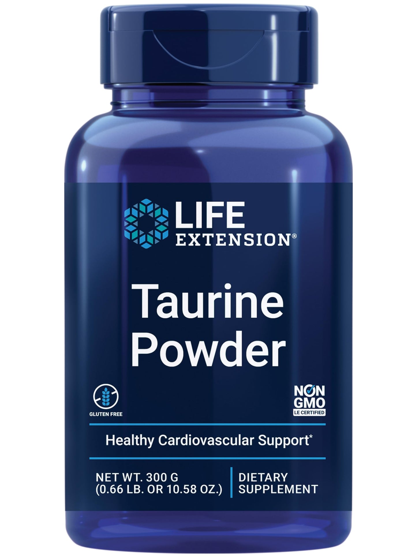 Life Extension Taurine Powder – Healthy Cardiovascular Support, Promotes Brain Health, Healthy Aging, and Muscle and Exercise Recovery – Gluten-Free, Non-GMO, Vegetarian – 300 Grams