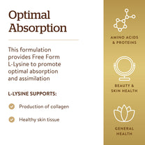 Solgar L-Lysine 1000 mg, 100 Tablets - Enhanced Absorption and Assimilation