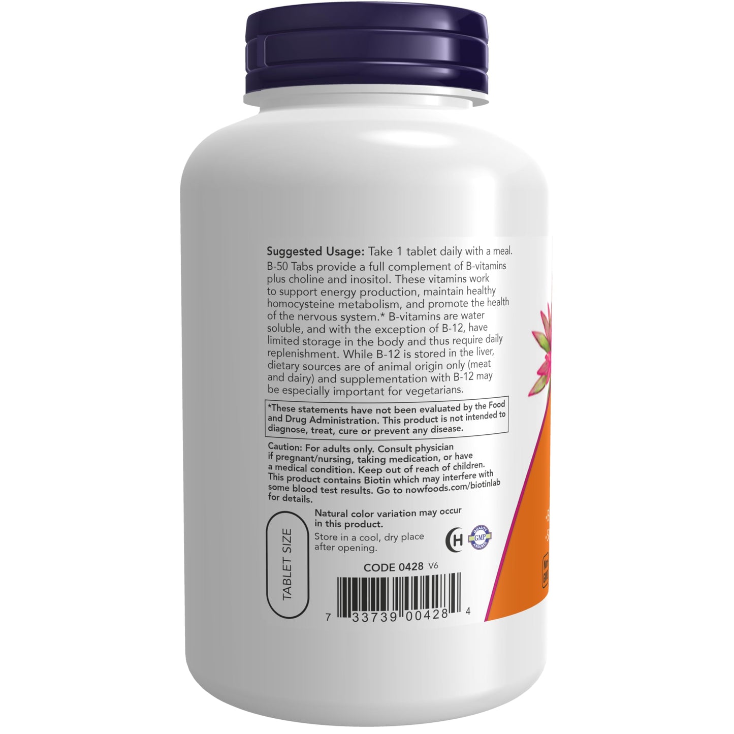 NOW Foods Supplements, Vitamin B-50 mg, Energy Production*, Nervous System Health*, 250 Tablets