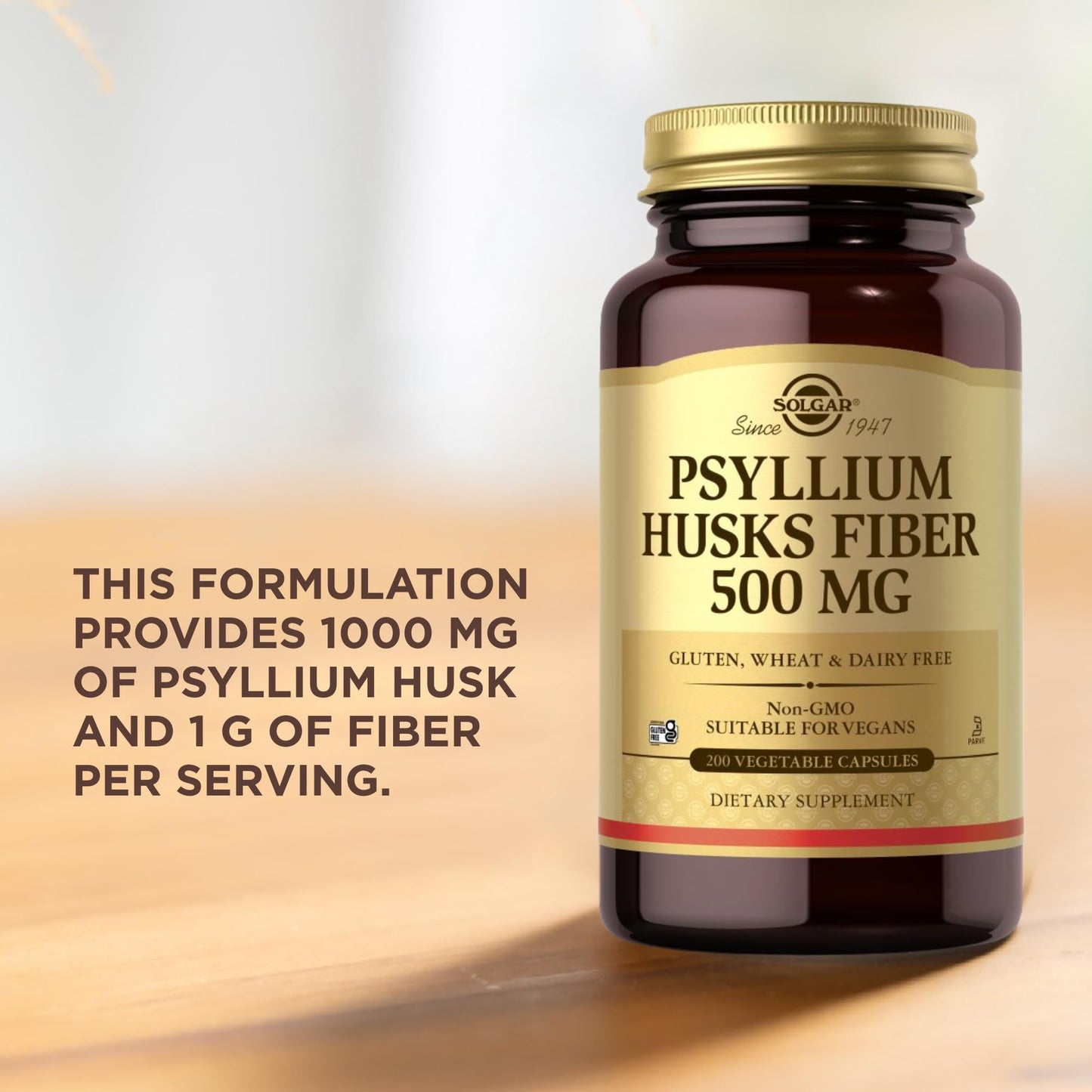 Psyllium Husks Fiber Solgar 200 VCaps