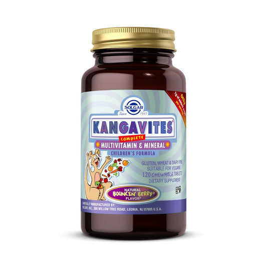 Solgar Kangavites Multivitamin and Mineral Chewable Tablets, Bouncin' Berry Flavor, 120 Count