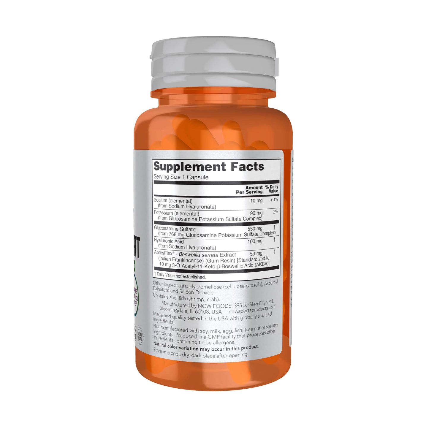 Now Sports, Advanced Joint Support, Glucosamine, Hyaluronic Acid, 60 Caps