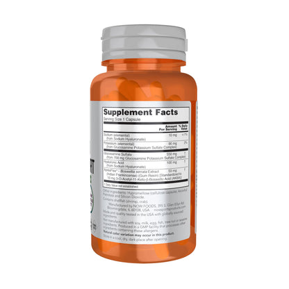 Now Sports, Advanced Joint Support, Glucosamine, Hyaluronic Acid, 60 Caps