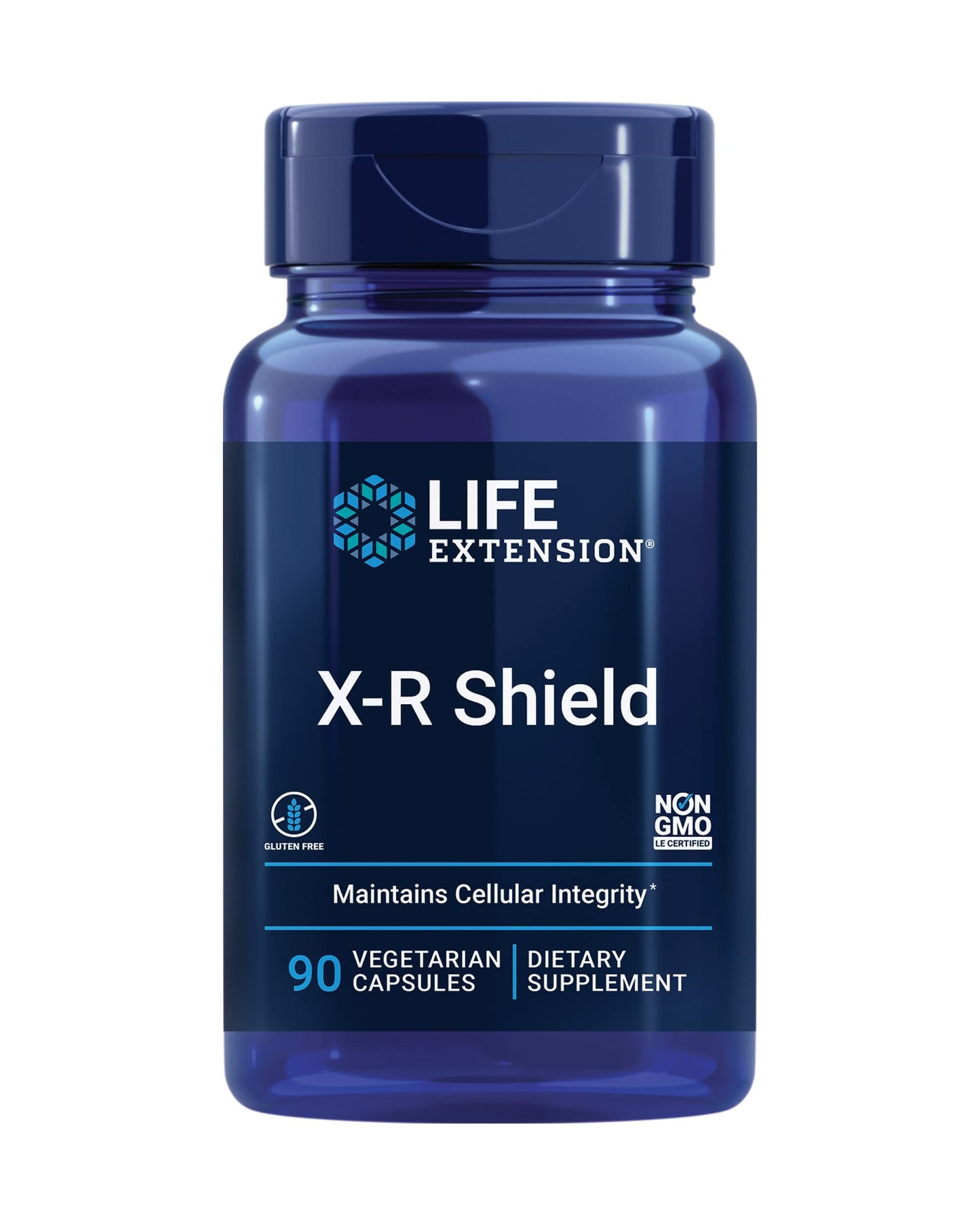 Life Extension X-R Shield, spirulina, Lemon Balm, Ginkgo biloba, Supports Cellular Integrity & DNA Health, Encourages Healthy Immune Response, Gluten-Free, Non-GMO, Vegetarian, 90 Capsules