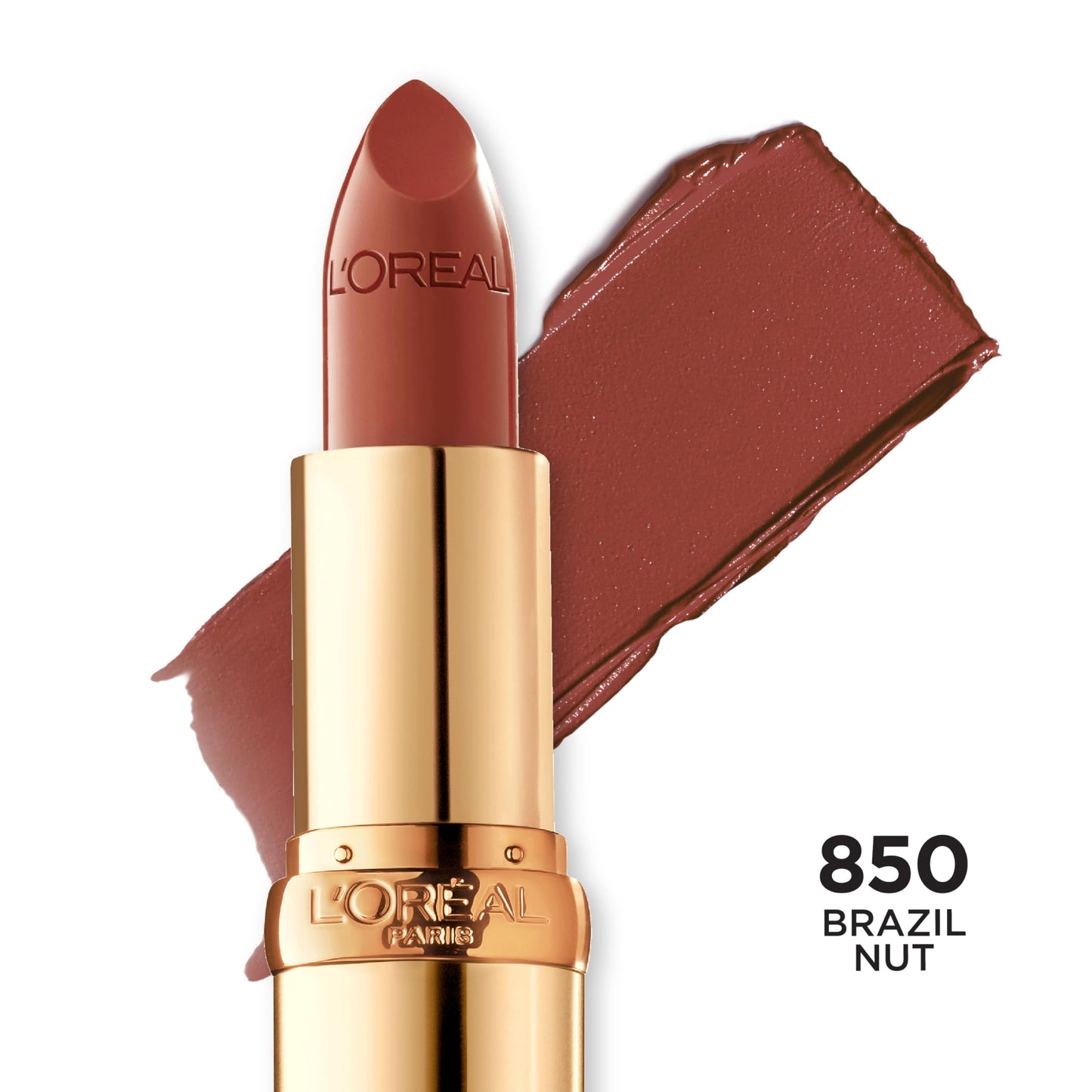 L'Oreal Paris Colour Riche Original Creamy, Hydrating Satin Lipstick with Argan Oil and Vitamin E, Brazil Nut , 1 Count