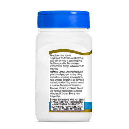 21st Century Vitamin K2 (MK-7) 100mcg Capsules, Bone & Heart, 110 Count