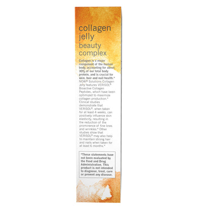 Now Foods Solutions, Collagen Jelly Beauty Complex, Sweet Orange Flavor, 10 Jelly Sticks