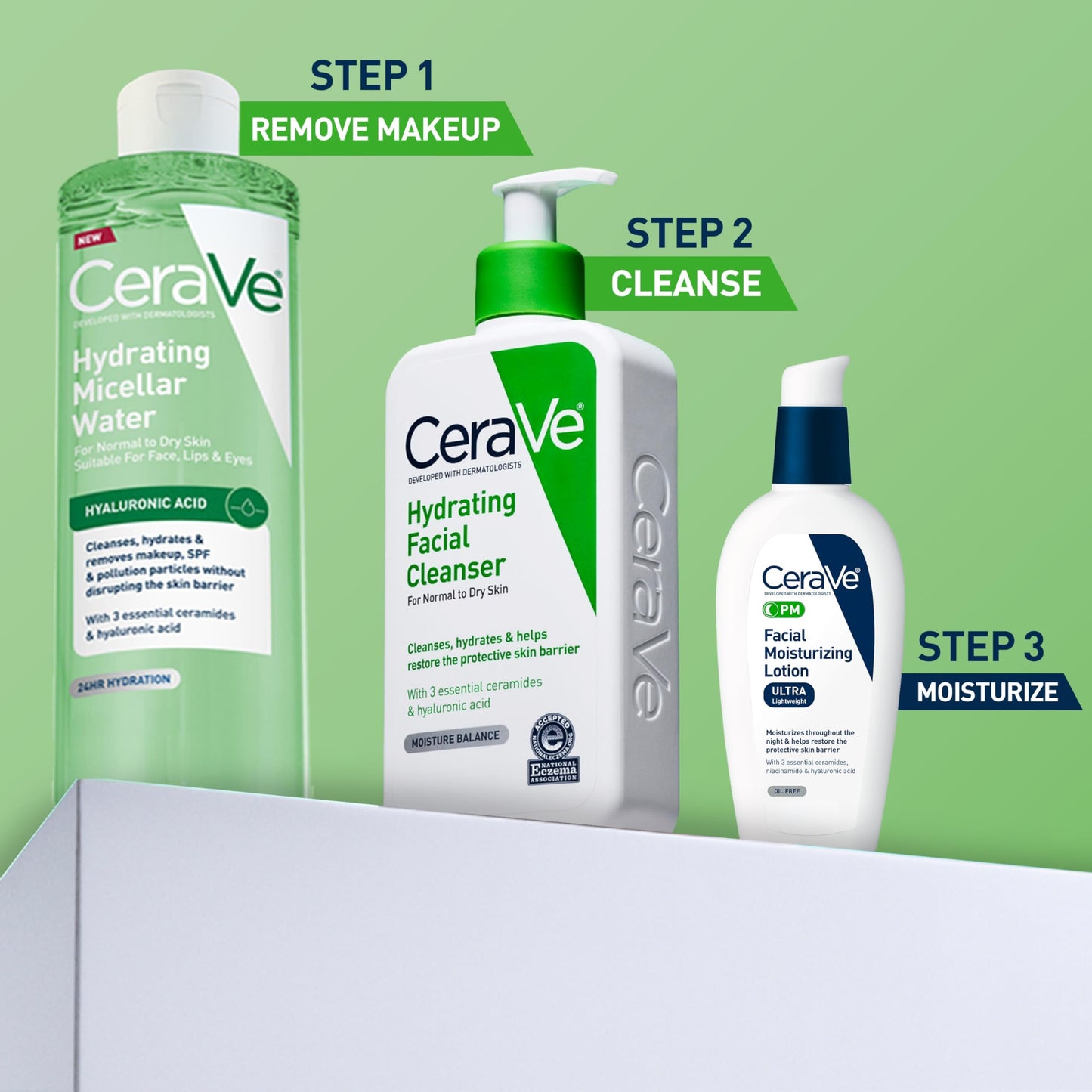CeraVe Hydrating Micellar Water, Facial Cleanser & Makeup Remover, 13oz