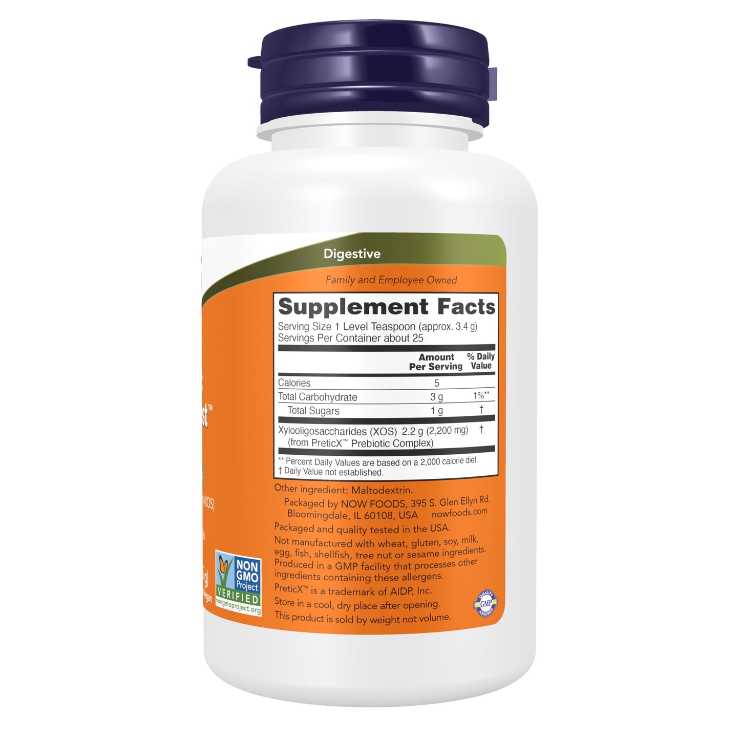NOW Foods Supplements, Prebiotic Bifido Boost with PreticX™ Xylooligosaccharide (XOS) Prebiotic, Powder, 3-Ounce
