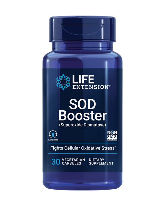 Life Extension SOD Booster, Promotes SOD (Superoxide dismutase) Production for Liver Health & Detox, Helps Protect Cells from Cellular Stress, Gluten-Free, Non-GMO, Vegetarian, 30 Capsules