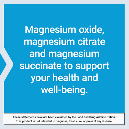 Life Extension Magnesium Caps, 500 mg, Magnesium Oxide, Citrate, and Succinate, Heart Health, Healthy Bones, Metabolism Support, 100 Vegetarian Capsules